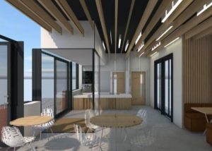 Architects drawing of what Threehills Community Cafè will look like!